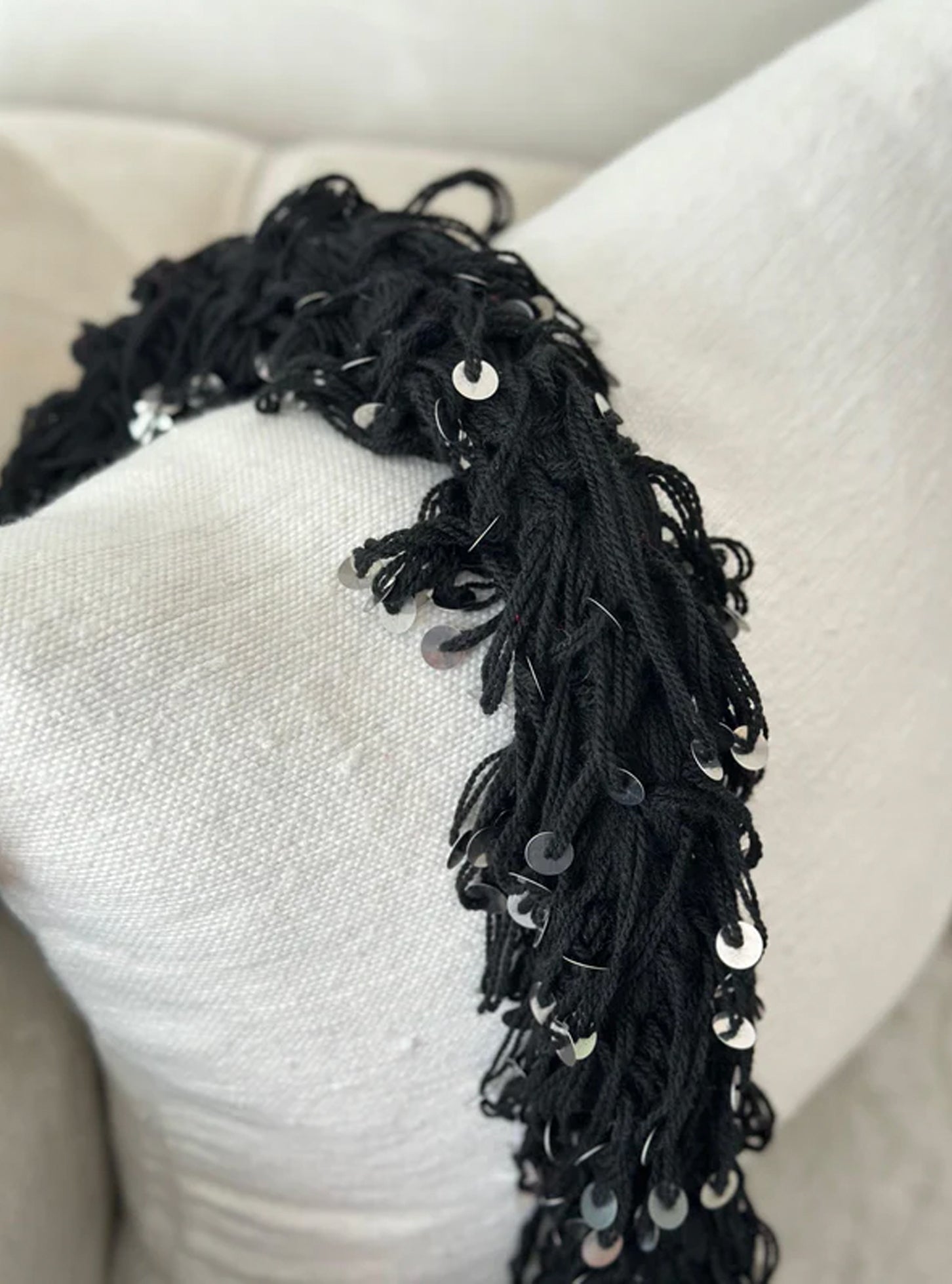 Ceinture de danse marocaine traditionnelle noir