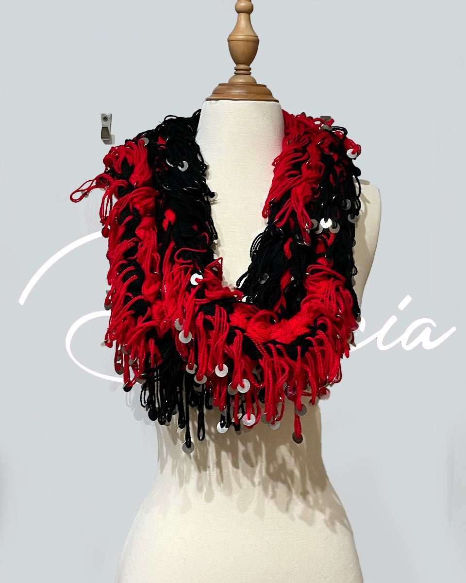 Mouzoun Rouge/Noir – Élégance Intemporelle